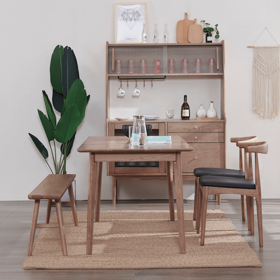 white wax wood bench - Image 3