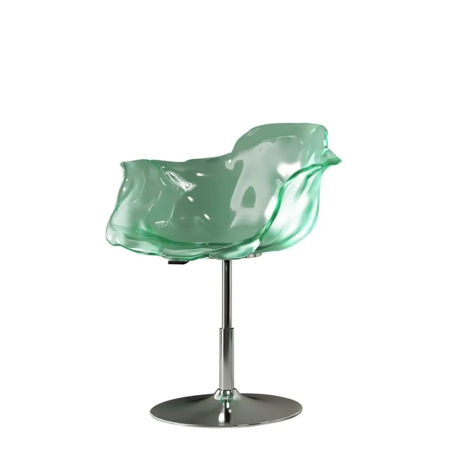 Petal shape transparent acrylic bar chair