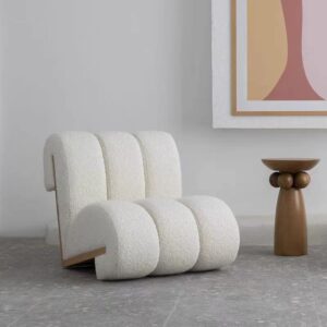 cloths art shearling lounge chair