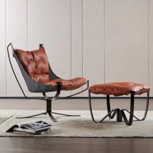 imitation leather lounge chair in combination