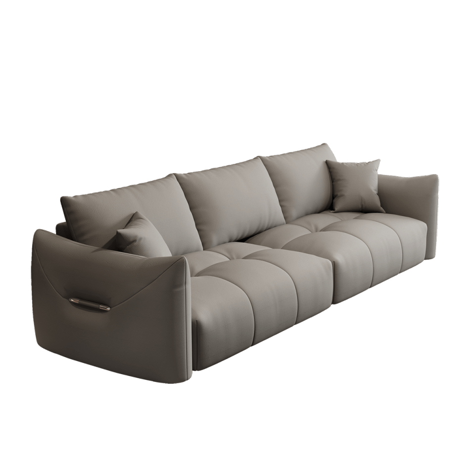 leather sofa white/gray new - Image 2