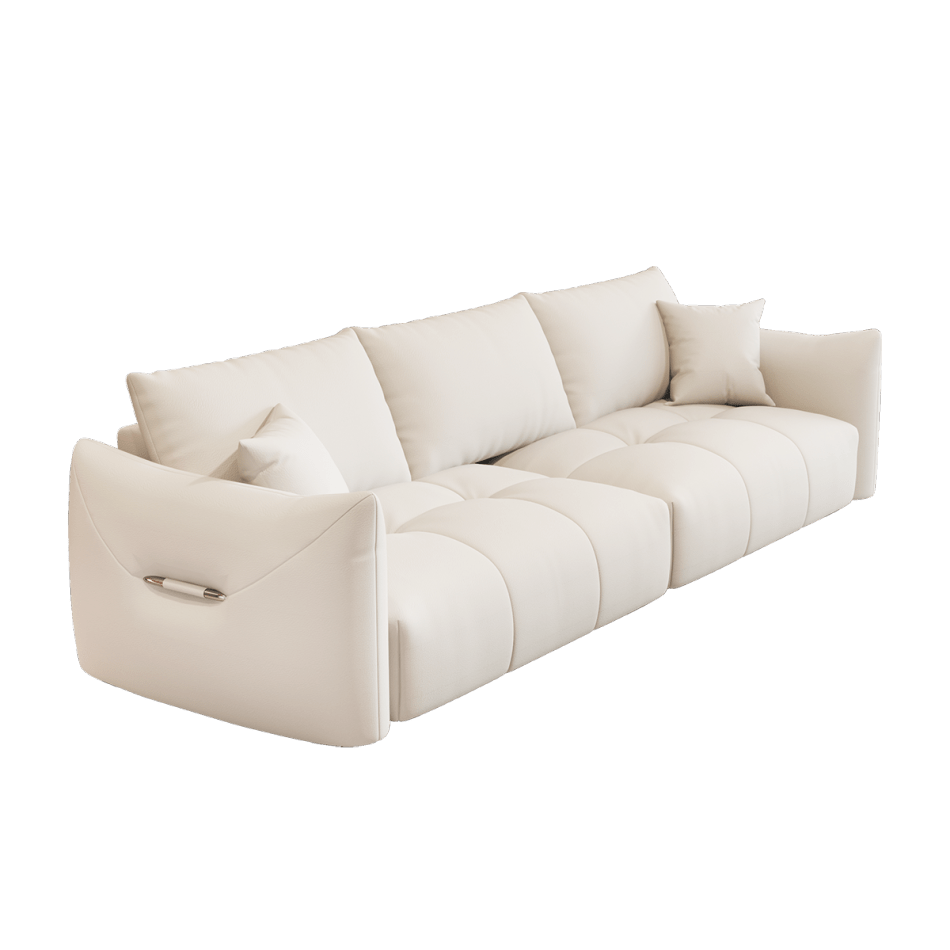 leather sofa white/gray new
